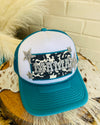 Western Mama Teal Trucker