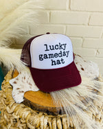 Lucky Gameday Hat Maroon Trucker