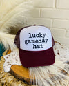 Lucky Gameday Hat Maroon Trucker