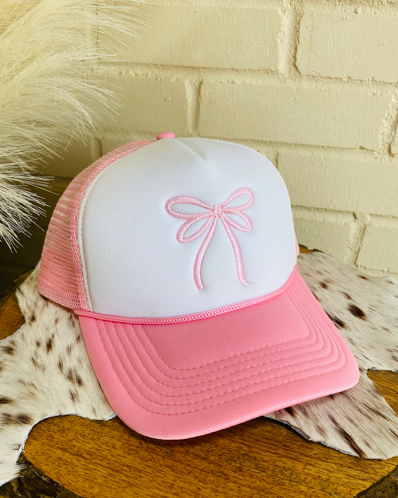 Lt. Pink Bow Trucker