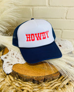 Howdy Embroidered Navy Trucker