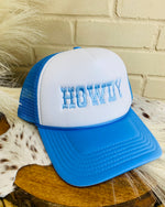 Howdy Embroidered Blue Trucker