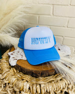 Howdy Embroidered Blue Trucker