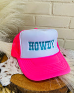 Howdy Embroidered Pink Trucker