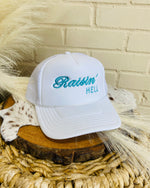 Raisin' Hell White Trucker