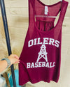 Oilers Baseball Razor Back Tank