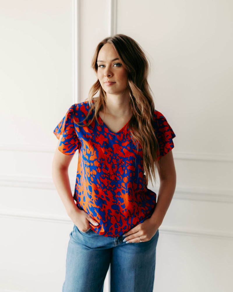 Petal Perfection Blouse In Blue