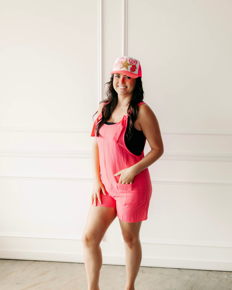 Give It Your All Romper In Rose