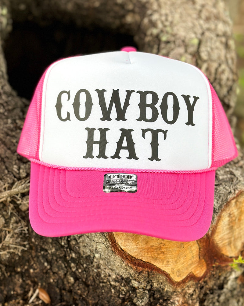 Cowboy Hat Pink Trucker