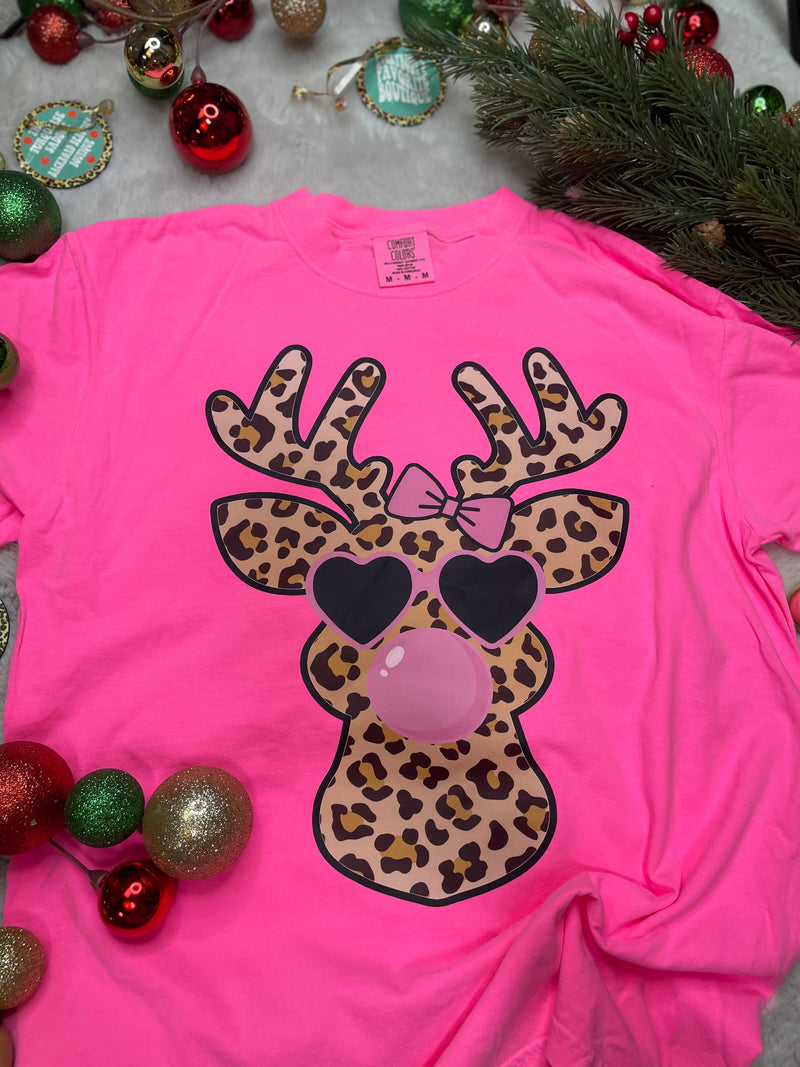 Kids Just A Girl Reindeer Tee