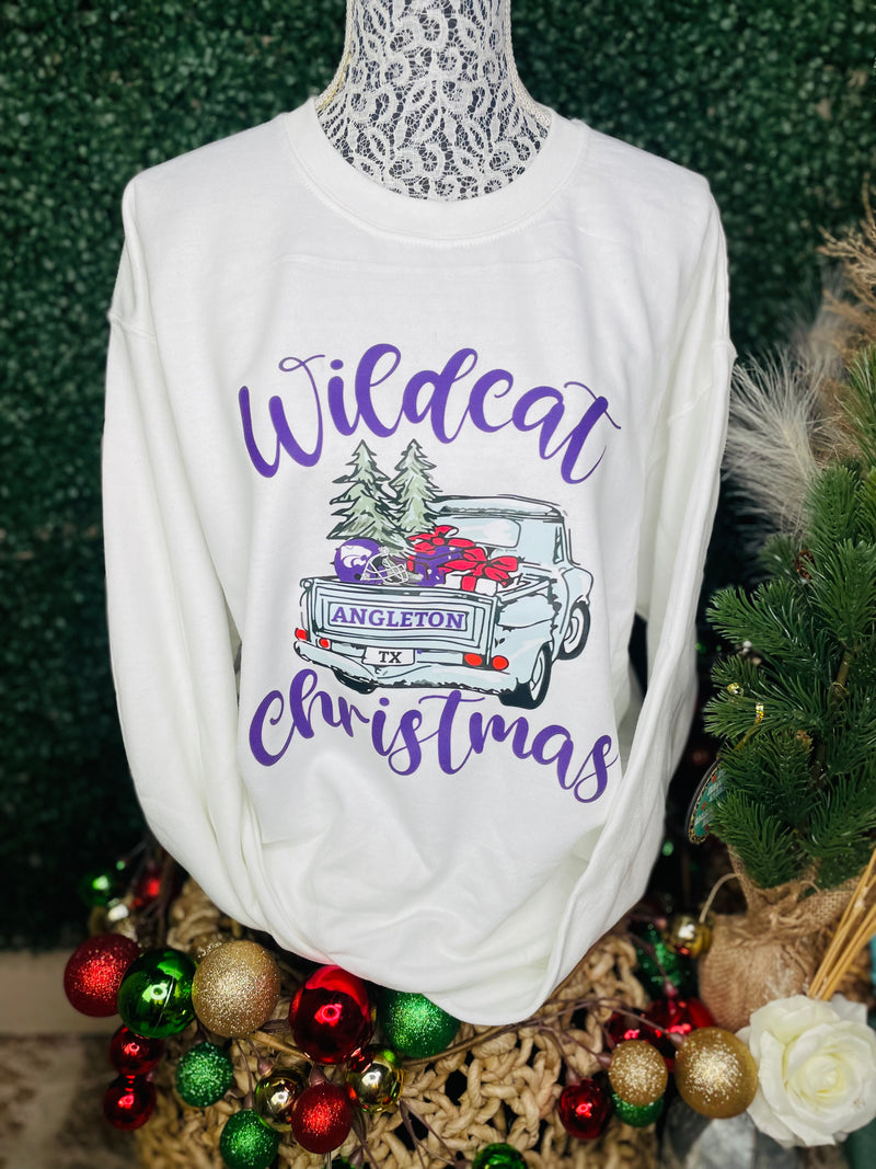 Wildcat Christmas Truck Pullover