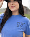 Eat Hot Dogs Baseball Tee In Blue