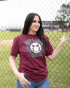 Busy Raising Ballers Tee In Maroon