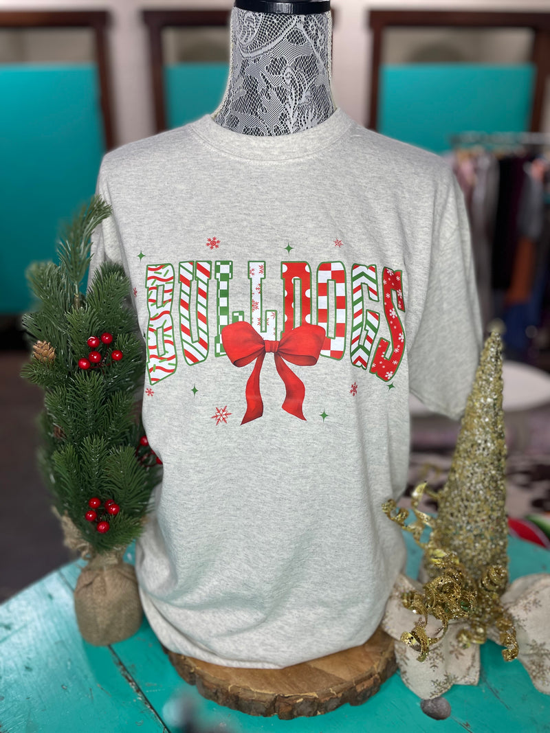 Candy Cane Bulldogs Tee