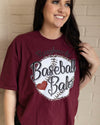 Baseball Babe Tee In Maroon