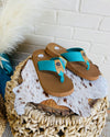 Nessie Flip Flop In Turquoise