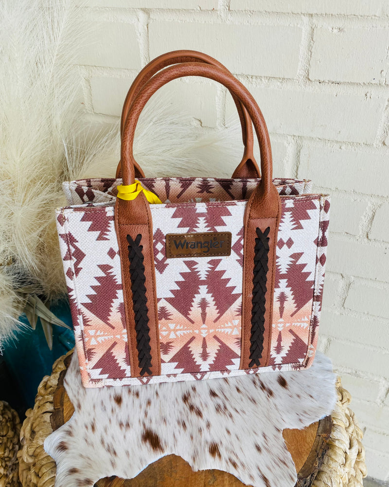 Wrangler Southwestern Print Small Canvas Tote