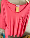 Raw Edge Desert Rose Boyfriend Top