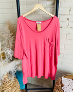 Raw Edge Desert Rose Boyfriend Top