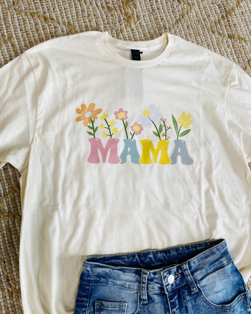 Mama With Flowers Tee