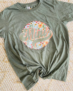 Mini Floral Tee In Green