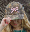 Camo Pink Emb. Bow Hat