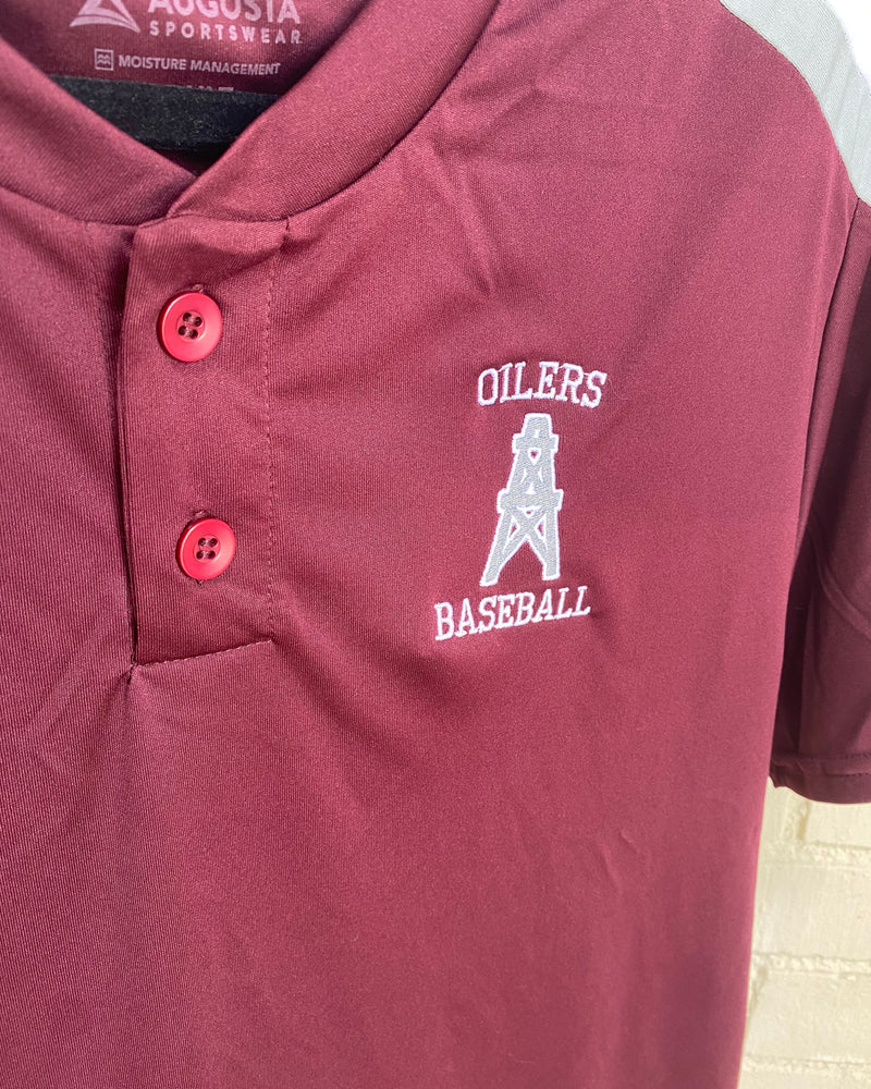 Oilers Baseball 2 Button Henley Shirt