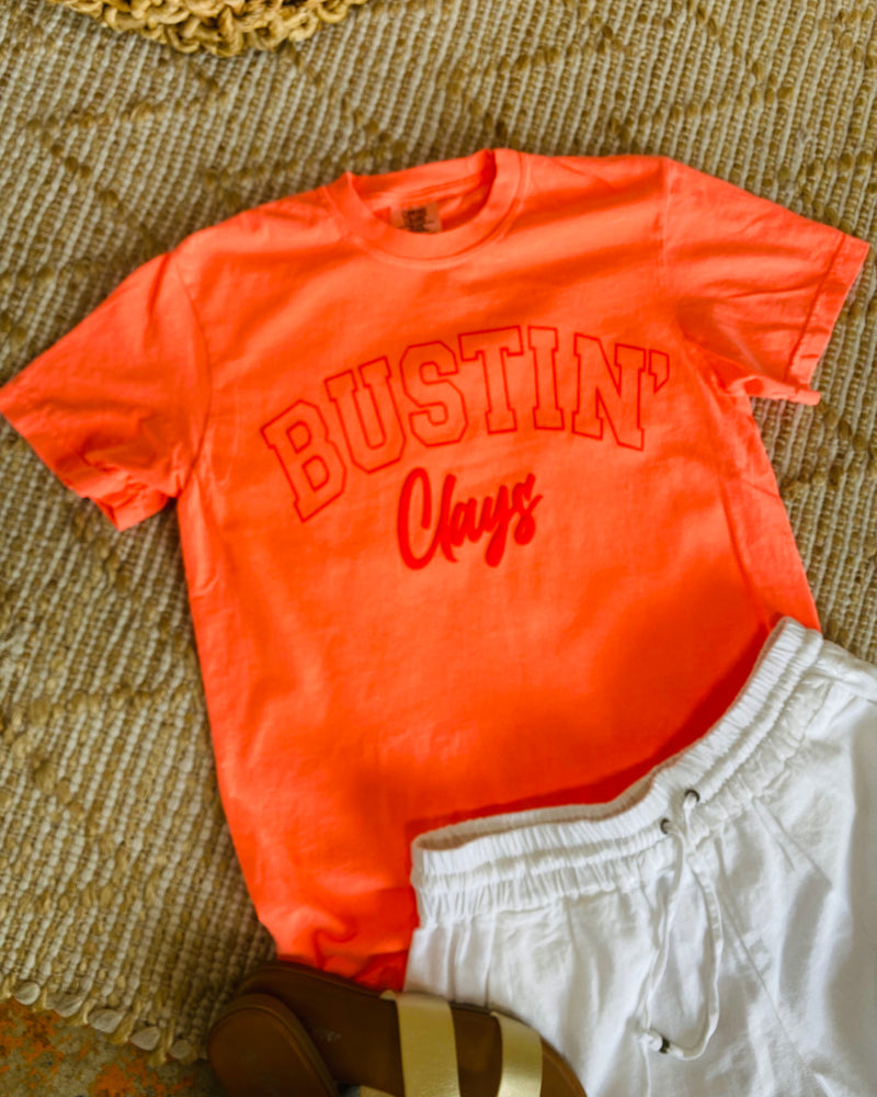 Bustin' Clays Tee In Orange