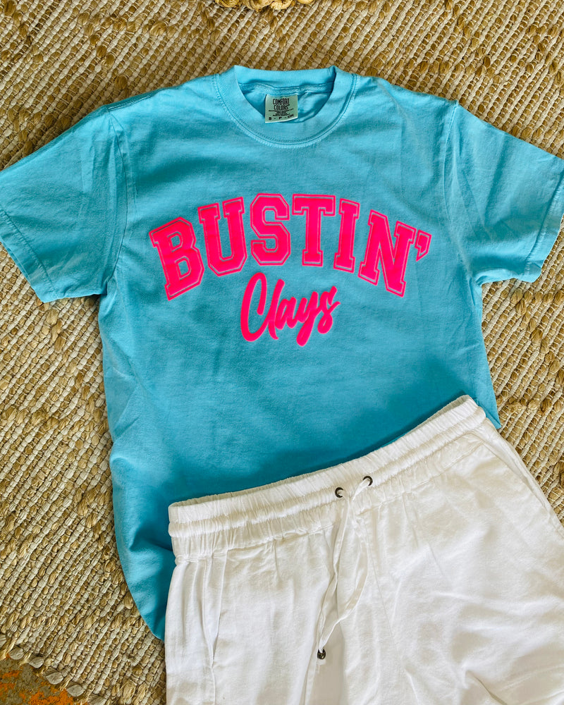 Bustin' Clays Tee In Blue