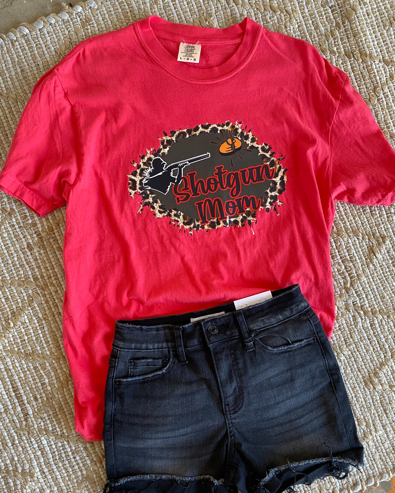 Shotgun Mom Leopard Tee