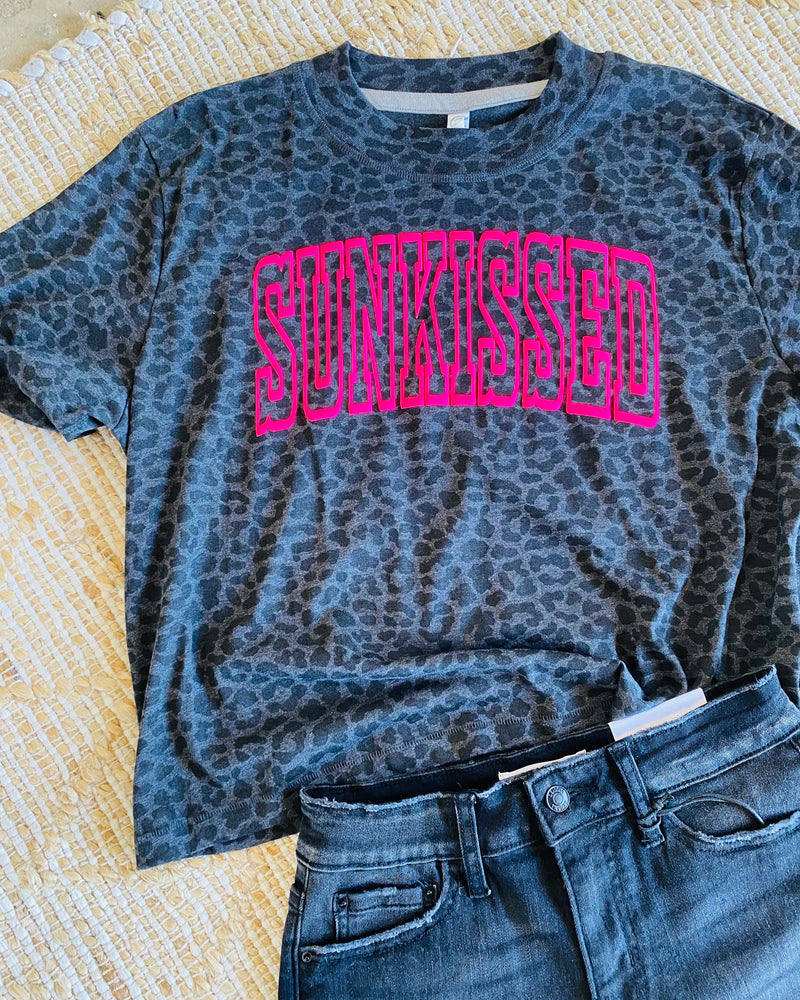 Sunkissed Leopard Crop Tee