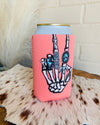 Turquoise Skeleton Koozie