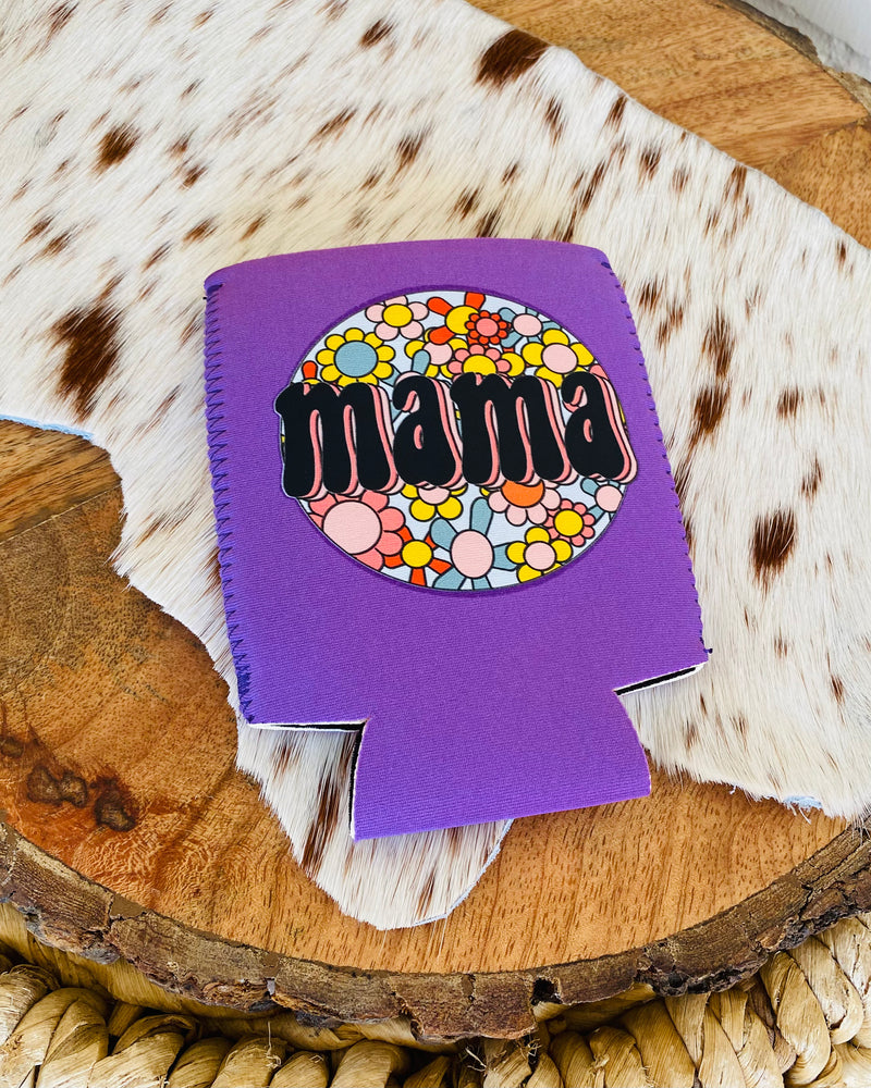 MAMA Floral Koozie