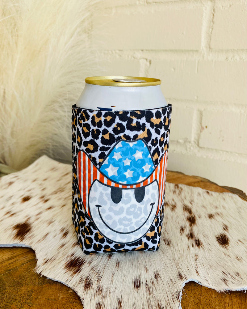 Red White & Blue Cowboy Hat Koozie