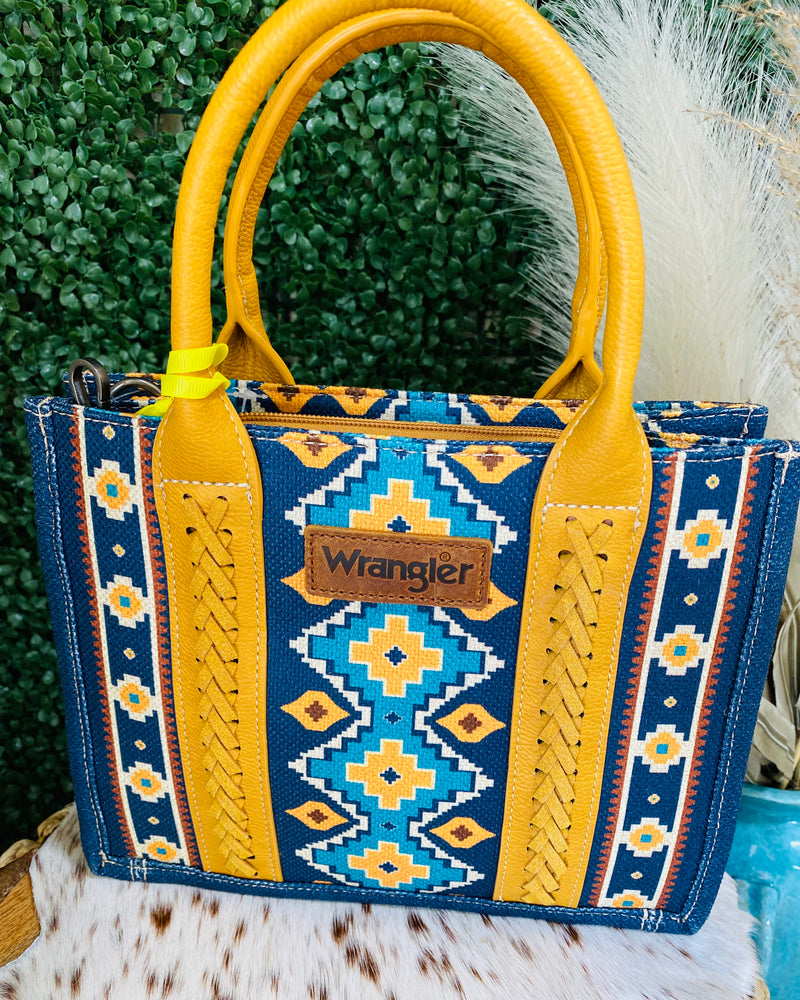 West Wrangler Aztec Tote In Mustard