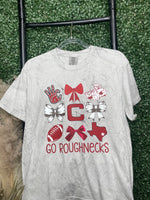 Go Roughnecks Bow Tee In Grey