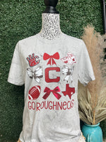 Go Roughnecks Bow Tee In Grey