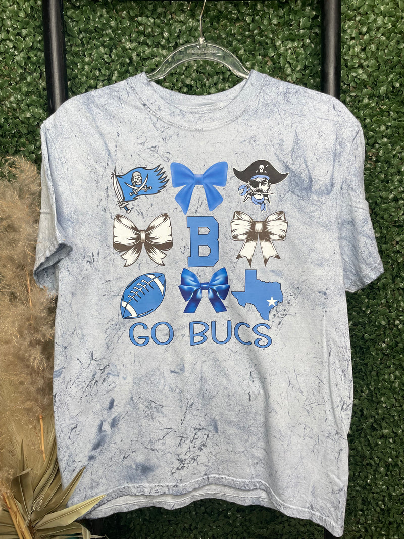 Go Bucs Bow Tee In Blue