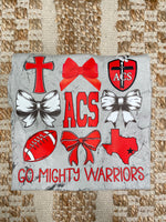 Go Mighty Warriors Bow Tee