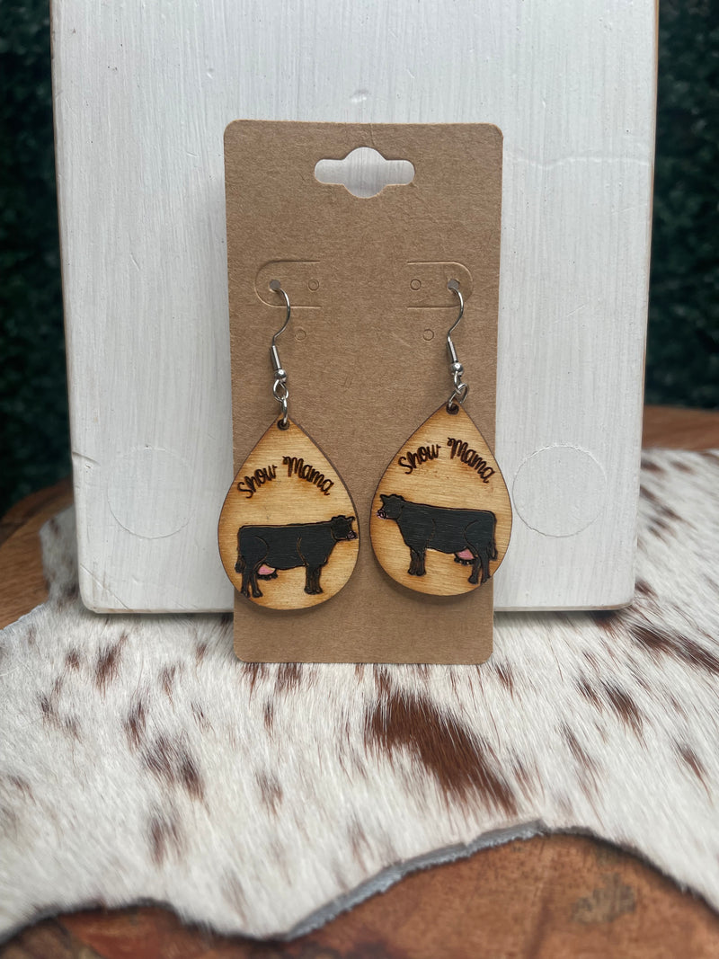 Show Mama Cattle Earrings