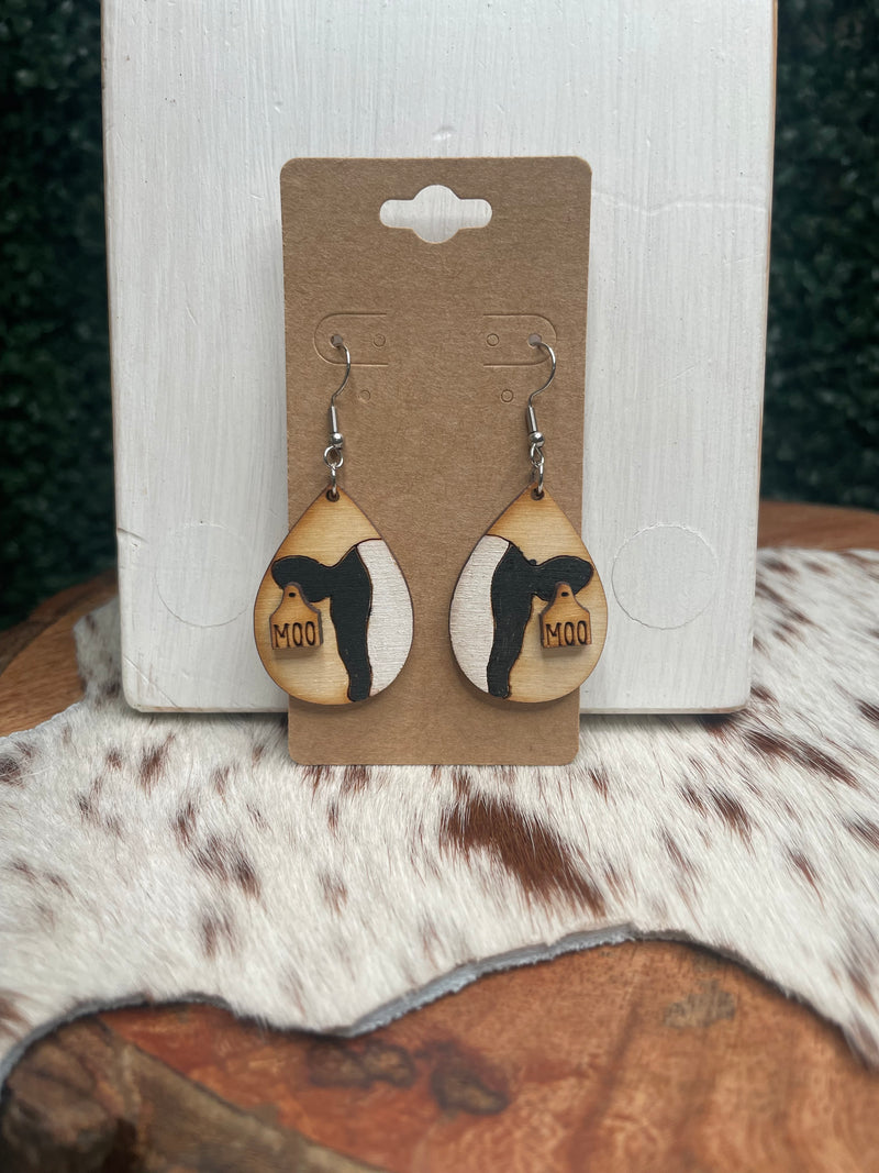 Moo Tag Earrings