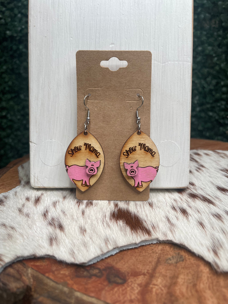 Show Mama Pig Earrings