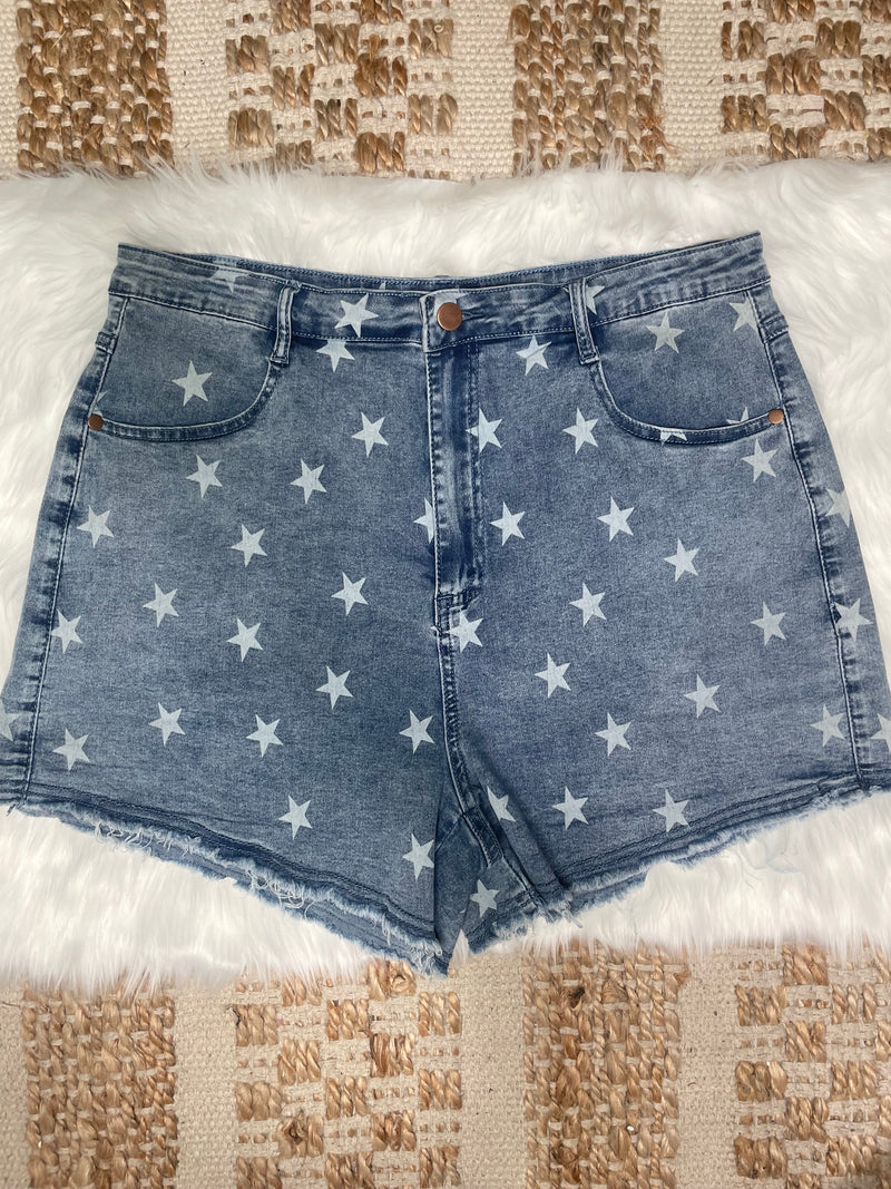 Shine Bright Denim Shorts