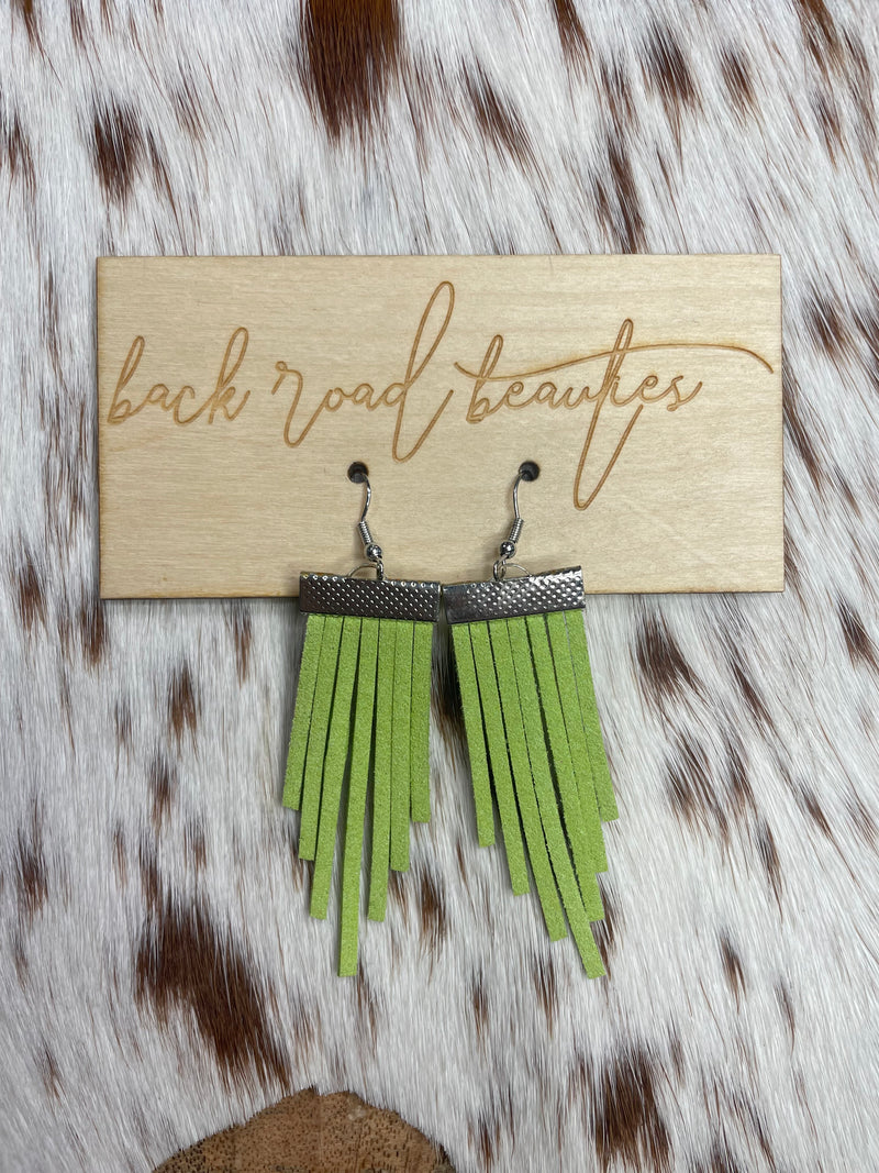 Ellie Green Fringe Earrings