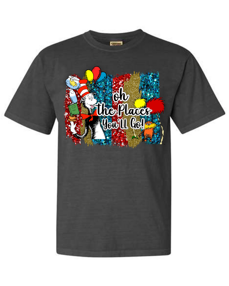 Kids Oh The Places You'll Go Charcoal Tee
