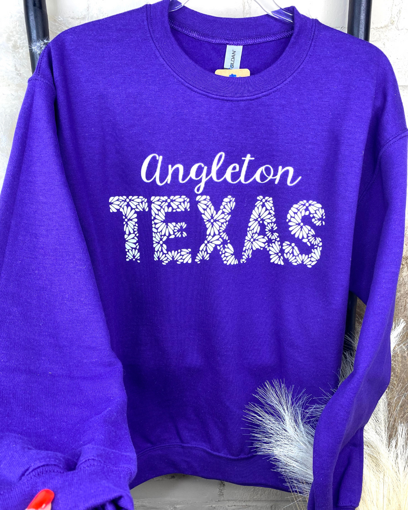 Angleton Texas Floral Sweatshirt