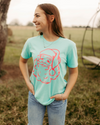 Turquoise Santa Tee