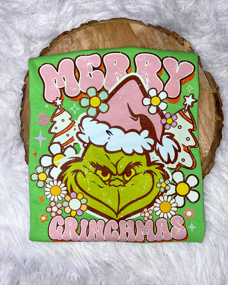Kids Merry Grinchmas Green T-Shirt