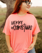 Merry Christmas Hot Pink Tee