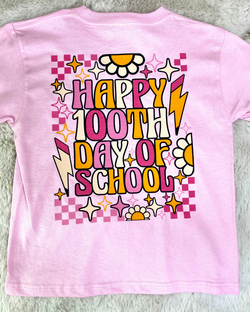 Girls Happy 100th Day Tee